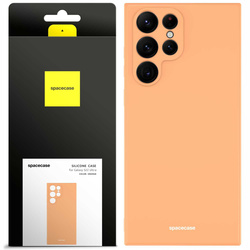 Etui silikonowe Spacecase Silicone Case do Galaxy S22 Ultra pomarańczowe