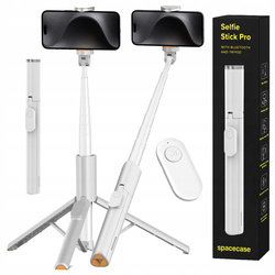 Uchwyt, kijek, statyw Spacecase Selfie Stick Pro Bluetooth biały