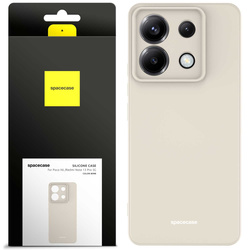 Etui silikonowe Spacecase Silicone Case do Poco X6 / RM Note 13 Pro 5G kremowe