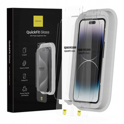 Szkło na ekran Spacecase QuickFit Glass do iPhone 14 Pro Max - 2 sztuki