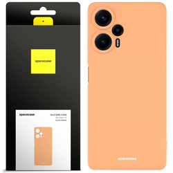 Etui silikonowe Spacecase Silicone Case do Poco F5 pomarańczowe