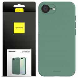 Etui silikonowe Spacecase Silicone Case do iPhone 16e ciemno zielone