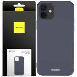 Etui silikonowe Spacecase Silicone Case do iPhone 12/12 Pro czarne