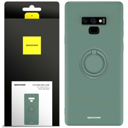 Etui Spacecase Silicone Ring do Galaxy Note 9 ciemno zielone