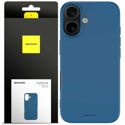 Etui silikonowe Spacecase Silicone Case do iPhone 16 niebieskie