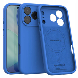 Etui Spacecase Silicone Mag do iPhone 17 Pro Max niebieskie