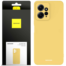 Etui silikonowe Spacecase Silicone Case do Redmi Note 12 4G żółte
