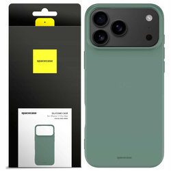 Etui silikonowe Spacecase Silicone Case do iPhone 17 Pro Max zielone