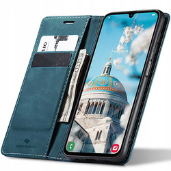 Etui z klapką Spacecase Wallet do Galaxy A35 5G niebieskie
