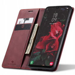 Etui z klapką Spacecase Wallet do Galaxy A34 5G czerwone
