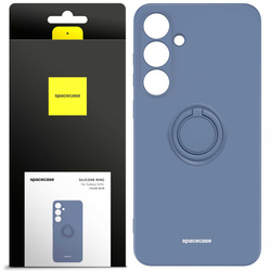 Etui Spacecase Silicone Ring do Galaxy S24+ niebieskie