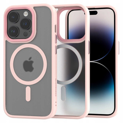 Etui Spacecase Hybrid Mag do iPhone 14 Pro różowe