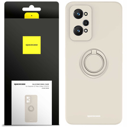 Etui Spacecase Silicone Ring do Realme GT Neo 2/Neo 3T/GT2 kremowe