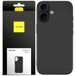 Etui silikonowe Spacecase Silicone Case do iPhone 16 czarne