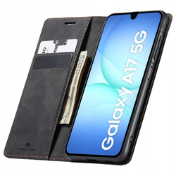 Etui z klapką Spacecase Wallet do Galaxy A17 4G/5G czarne