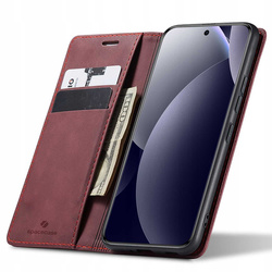 Etui z klapką Spacecase Wallet do Redmi Note 15 Pro+ 5G czerwone
