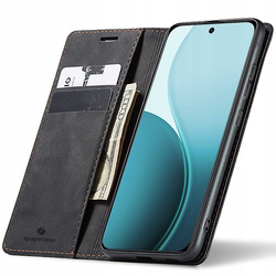 Etui z klapką Spacecase Wallet do Oppo Reno14 Pro 5G czarne