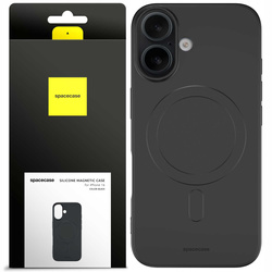 Etui Spacecase Silicone Magnetic do iPhone 16 czarne