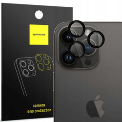 Szkło na aparat Spacecase Camera Ring do iPhone 12 Pro czarne