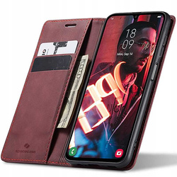 Etui z klapką Spacecase Wallet do Galaxy A25 5G czerwone