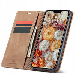 Etui z klapką Spacecase Wallet do iPhone 11 jasno brązowe