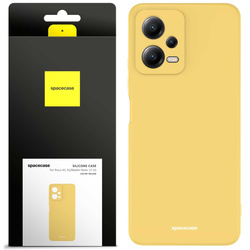 Etui silikonowe Spacecase Silicone Case do Poco X5 5G/Redmi Note 12 5G żółte
