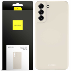 Etui silikonowe Spacecase Silicone Case do Galaxy S21 FE kremowe